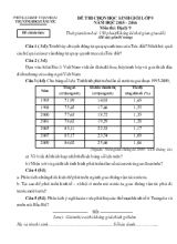Đề thi chọn học sinh giỏi lớp 9 năm học 2015 - 2016 môn thi địa lý 9